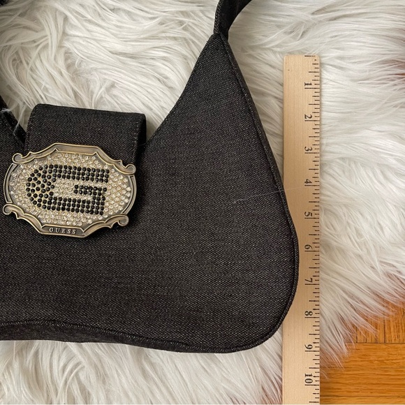 GUESS Y2K vintage shoulder bag with rhinestone logo - Picture 6 of 8